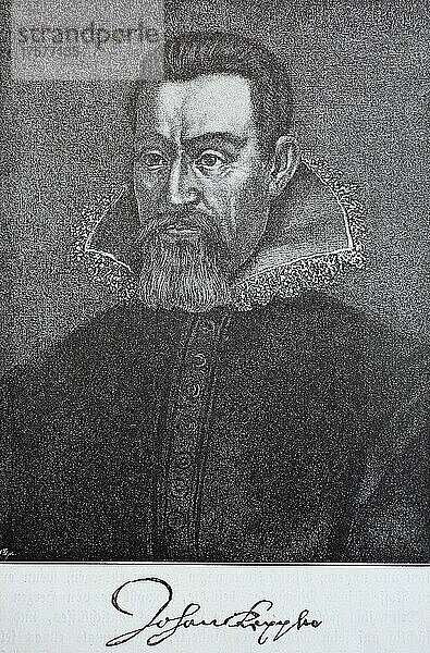 Johannes Kepler  auch Keppler  Ioannes Keplerus  27. Dezember 1571  15. November 1630  war ein deutscher Naturphilosoph  Mathematiker  Astronom  Astrologe  Optiker und evangelischer Theologe  Historisch  digital restaurierte Reproduktion einer Originalvorlage aus dem 19. Jahrhundert  genaues Datum unbekannt