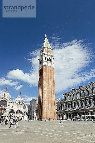 Glockenturm St. Markus  Markusplatz  Venedig  Italien  Europa