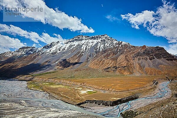 Blick auf das Spiti-Tal im Himalaya bei Dhankar  Spiti-Tal  Himachal Pradesh