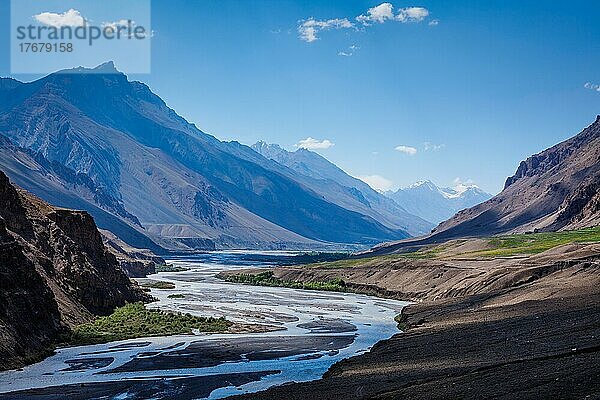 Spiti-Fluss im Himalaya. Spiti-Tal  Himachal Pradesh  Indien  Asien