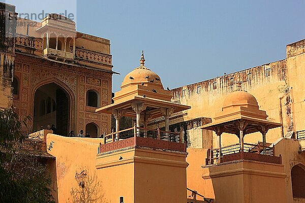 Fort Amber  das Löwentor in der Festungsanlage  Rajasthan  Nordindien  Indien  Asien