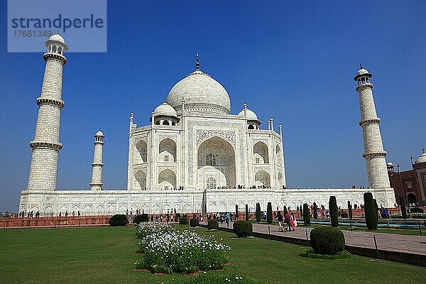 Bundesstaat Uttar Pradesh  Agra  das Grabmal Taj Mahal  Nordindien  Indien  Asien