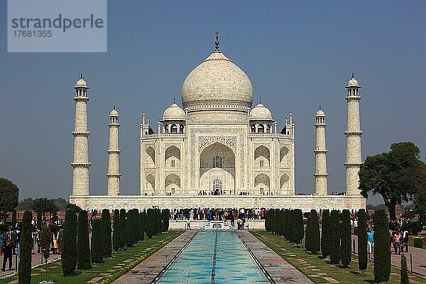 Uttar Pradesh  Agra  das Grabmal Taj Mahal  Nordindien  Indien  Asien