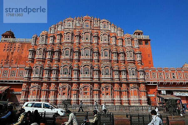 Rajasthan  Stadt Jaipur  Palast der Winde  Nordindien  Indien  Asien