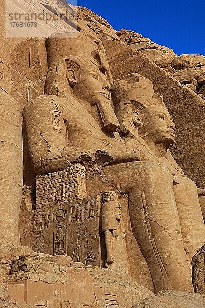 Abu Simbel  auch Abu Simbal  Ebsambul oder Isambul  Tempel Ramses II. Oberägypten  Ägypten  Afrika