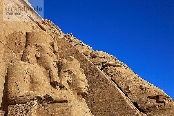 Abu Simbel  auch Abu Simbal  Ebsambul oder Isambul  Tempel Ramses II. Oberägypten  Ägypten  Afrika