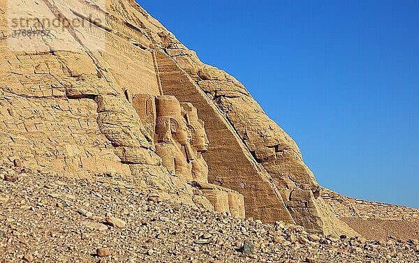 Abu Simbel  auch Abu Simbal  Ebsambul oder Isambul  Tempel Ramses II. Oberägypten  Ägypten  Afrika