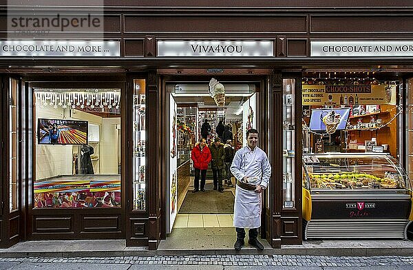Chocolateria in der Altstadt von Prag  Tschechische Republik  Europa