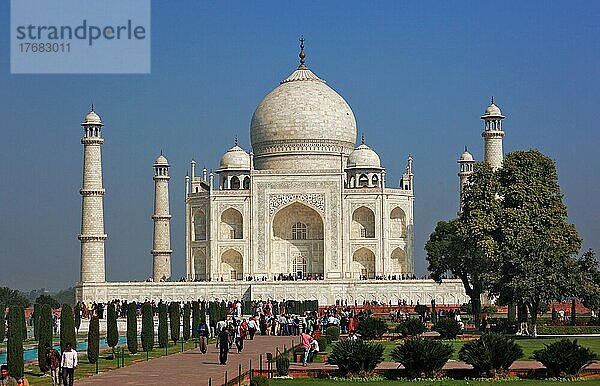 Bundesstaat Uttar Pradesh  Agra  das Grabmal Taj Mahal  Nordindien  Indien  Asien
