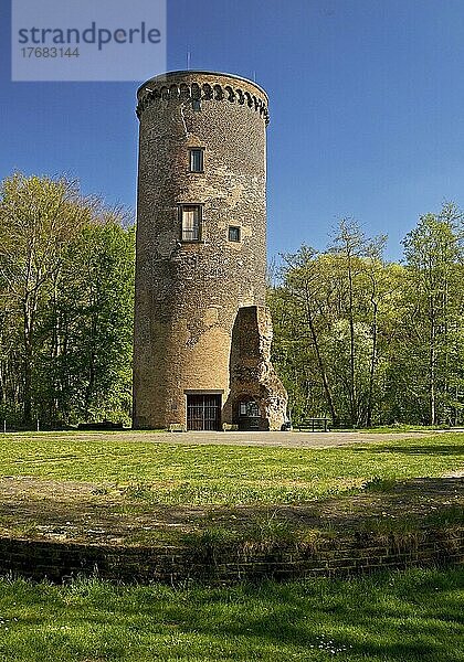Burg Uda  Ruine einer mittelalterlichen Burg im Ortsteil Oedt  Grefrath  Niederrhein  Nordrhein-Westfalen  Deutschland  Europa