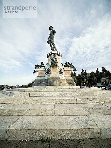 David-Statue auf der Piazzale Michelangelo  Florenz  Toskana  Italien  Europa
