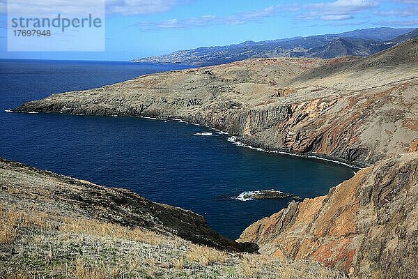 Am Cap Ponta de Sao Lourenco  Landschaft am östlichen Ende der Insel  Madeira  Portugal  Europa