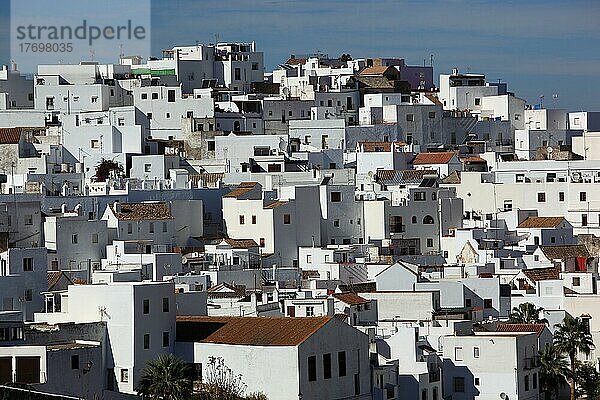 Vejer de la Frontera  Weißes Dorf in der Provinz Cadiz  Blick auf die Stadt  Andalusien  Spanien  Europa