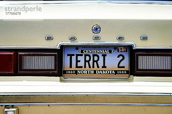 Autokennzeichen USA  License Plate North Dakota  USA  Nordamerika
