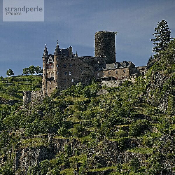 Burg Katz  Teil des UNESCO-Welterbes Oberes Mittelrheintal  St. Goarshausen  Rheinland-Pfalz  Deutschland  Europa