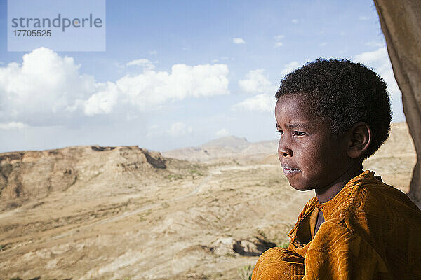Porträt eines jungen Mädchens; Gheralta-Plateau  Region Tigray  Äthiopien