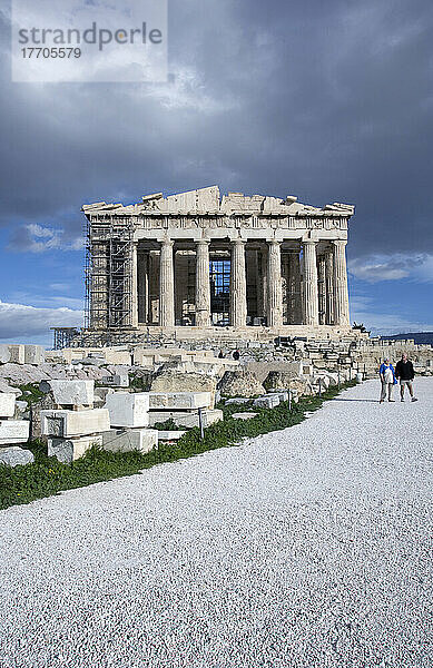 Der Parthenon  die Akropolis; Athen  Griechenland