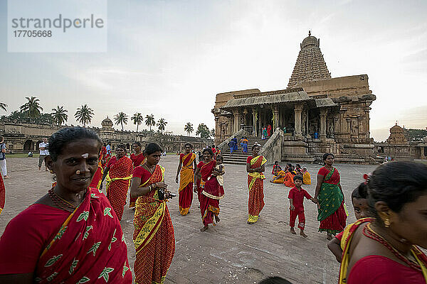 Brihadishvara  Tempelkomplex aus der Chola-Ära  gewidmet der Hindu-Gottheit Lord Shiva; Thanjavur  Tamil Nadu  Indien