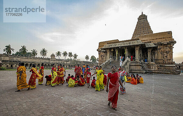 Brihadishvara  Tempelkomplex aus der Chola-Ära  gewidmet der Hindu-Gottheit Lord Shiva; Thanjavur  Tamil Nadu  Indien