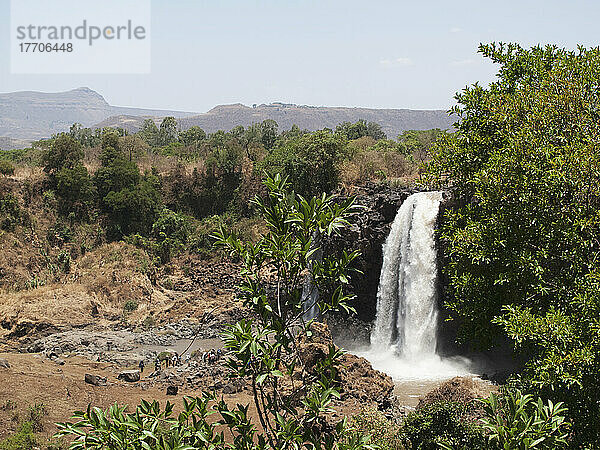 Blauer-Nil-Wasserfall Tississat  in der Nähe von Bahar Dar; Region Amhara  Äthiopien