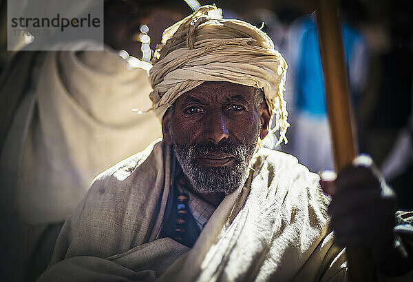 Porträt eines äthiopischen Pilgers; Lalibela  Äthiopien