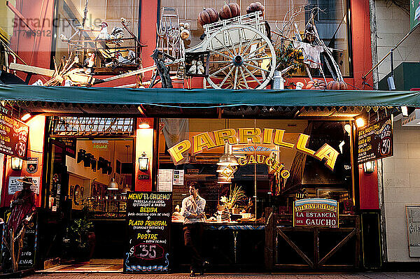 Parrilla El Gaucho  Traditionelles Restaurant in der Calle Florida  Buenos Aires  Argentinien