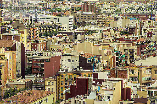 Blick auf die Stadt Barcelona; Barcelona  Katalonien  Spanien