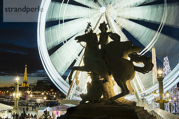 Grande Roue De Paris und Place De La Concorde; Paris  Frankreich