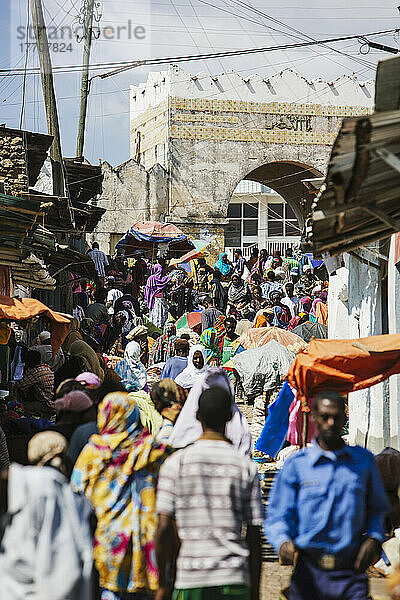 Straßenszene rund um die Altstadt von Harar in Ostäthiopien; Harar  Äthiopien