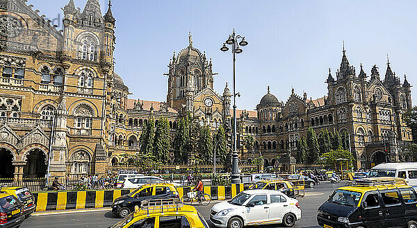 Chhatrapati Shivaji oder VT Terminus Gebäude in Mumbai  Indien; Mumbai  Maharashtra  Indien