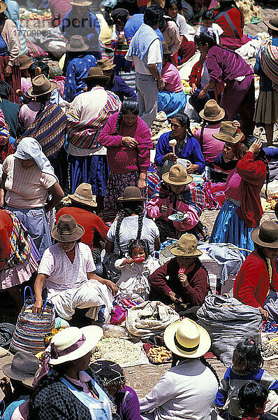Pisac Dorfmarkt Cusco Gebiet  Peru