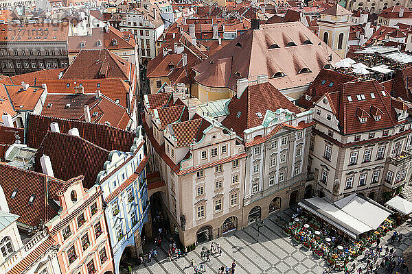 Eine Luftaufnahme des Prager Altstädter Ringes; Altstädter Ring  Prag  Tschechische Republik