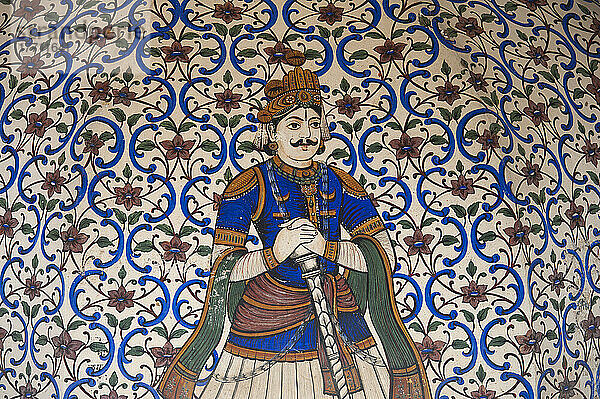 Detail der Türöffnung im Stadtpalast; Jaipur  Rajasthan  Indien
