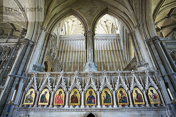 Fedorovs Ikonostase im Retroquartier der Kathedrale von Winchester; Winchester  Hampshire  England