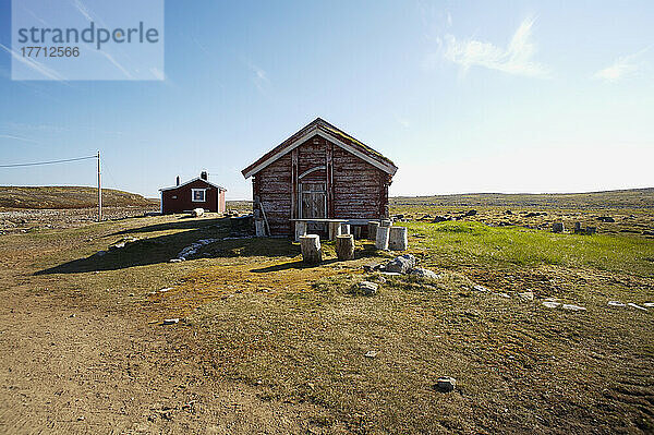 Hammerfesthuset  das älteste Gebäude auf der Bäreninsel; Svalbard  Norwegen