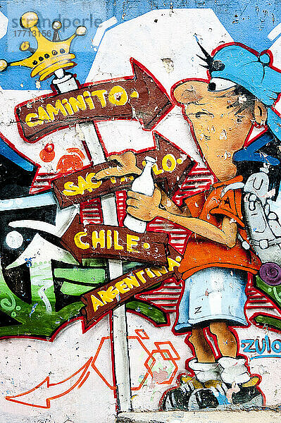 Graffiti in Caminito  La Boca  Buenos Aires  Argentinien