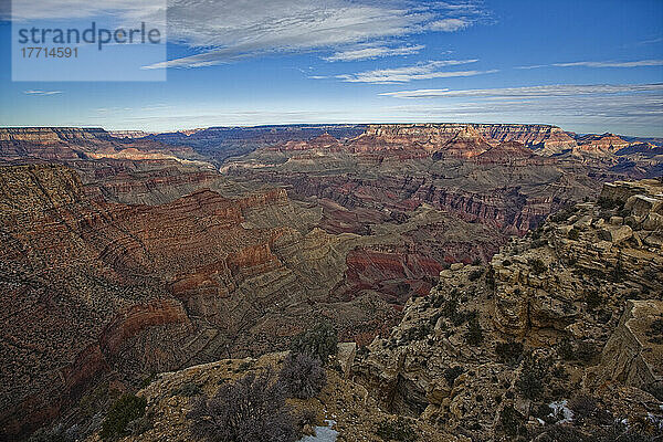 Blick auf den South Rim des Grand Canyon  Arizona.