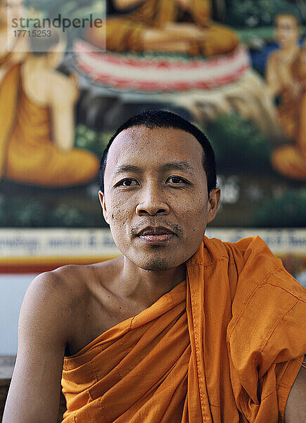Buddhistischer Mönch  Battambang  Kambodscha