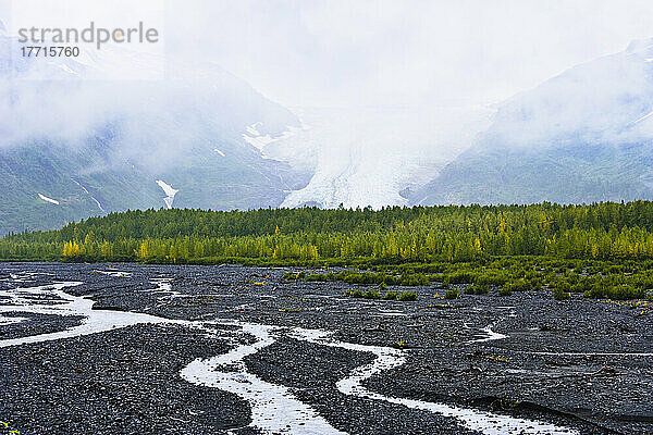 Auswahl des Künstlers: Blick auf Exit-Gletscher und Nebel im Kenai Fjords National Park  Alaska