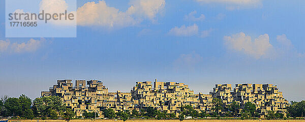 Wohnkomplex von Habitat 67 in Montreal  ein einzigartiger und geometrischer Wohnkomplex; Montreal  Quebec  Kanada