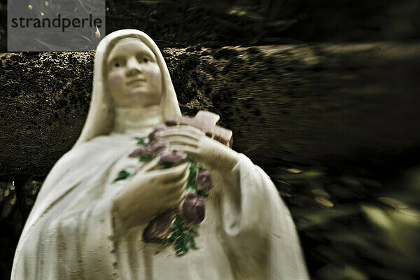 Jungfrau Maria Statuette im Park