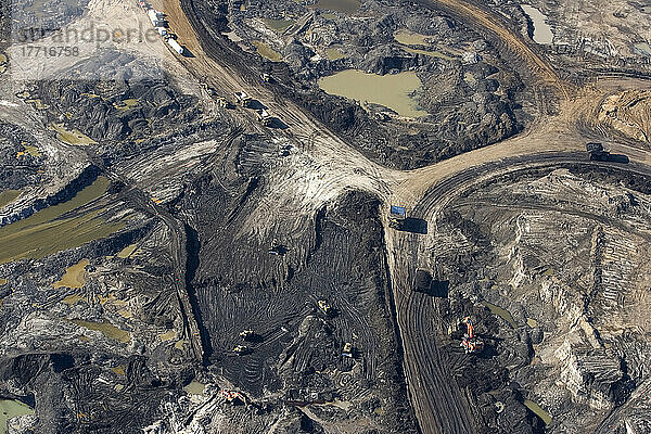 Ölsandabbau im Aurora-Minenprojekt von Syncrude Canada  Fort Mcmurray  Alberta