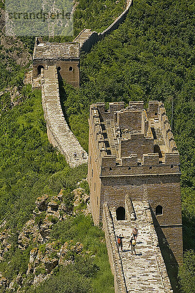 Einer der 35 Wachtürme der Großen Mauer von Simatai  einem 5 4 km langen Abschnitt der Großen Mauer von China im Norden des Landkreises Miyun  China