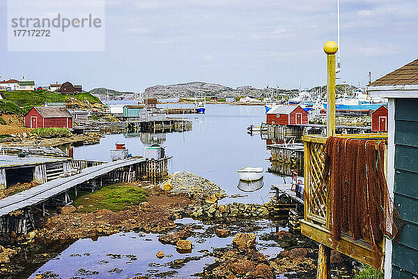 Blick auf Dorf und Hafen  Durrell (Südinsel)  Neufundland