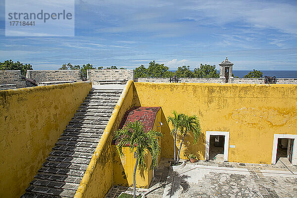 Innenansicht der Festung von San Jose el Alto  Campeche  Mexiko; Campeche  Bundesstaat Campeche  Mexiko