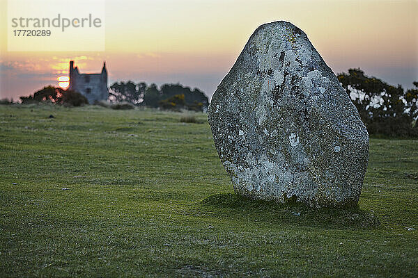 Die Hurlers Stone Circles  Bodmin Moor  nahe Liskeard  Cornwall  Großbritannien; Cornwall  Großbritannien