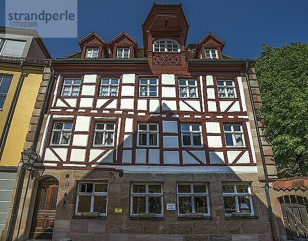 Totalsanierung duch die Altstadtfreunde Nürnberg  historisches Fachwerkhaus  Kappengasse 16  Nürnberg  Mittelfranken  Bayern  Deutschland  Europa