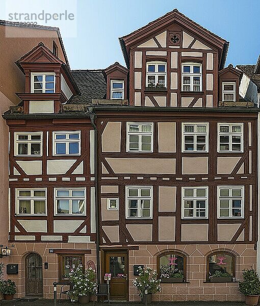 Historisches Fachwerkhaus  Totalsanierung von den Altstadtfreunden Nürnberg  Johannesgasse 55  Nürnberg  Mittelfranken  Bayern  Deutschland  Europa