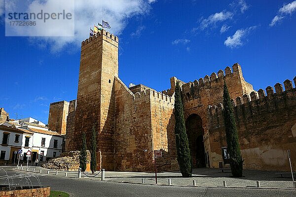 Stadt Carmona in der Provinz Sevilla  historische Altstadt  der Alkazar de la Puerta de Sevilla  Andalusien  Spanien  Europa