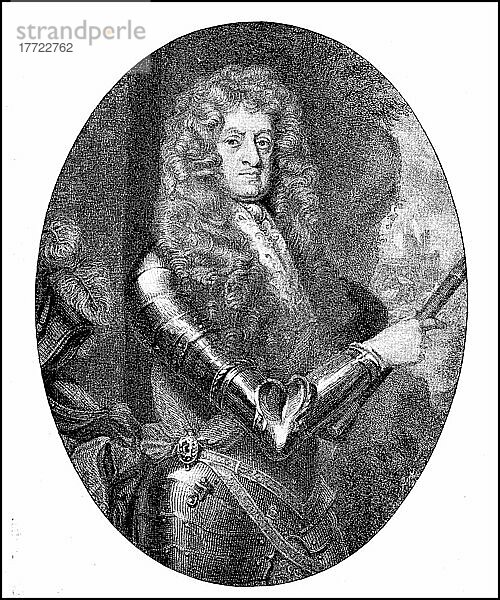 James Butler  1. Duke of Ormonde  19. Oktober 1610  21. Juli 1688  war ein anglo-irischer Staatsmann und Soldat. Er wurde bekannt durch seine Verwicklung in die Irischen Konföderationskriege der 1640er Jahre  in denen er die englischen königlichen Truppen in Irland kommandiert  Historisch  digital restaurierte Reproduktion einer Vorlage aus dem 19. Jahrhundert